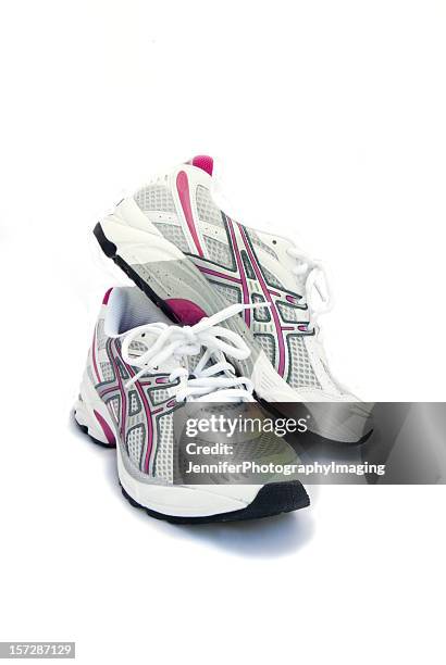 running shoes - sportschoen stockfoto's en -beelden