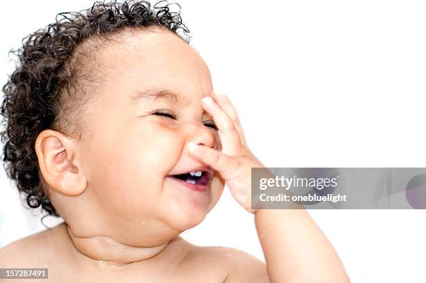 baby child laughing - funny face baby stock pictures, royalty-free photos & images