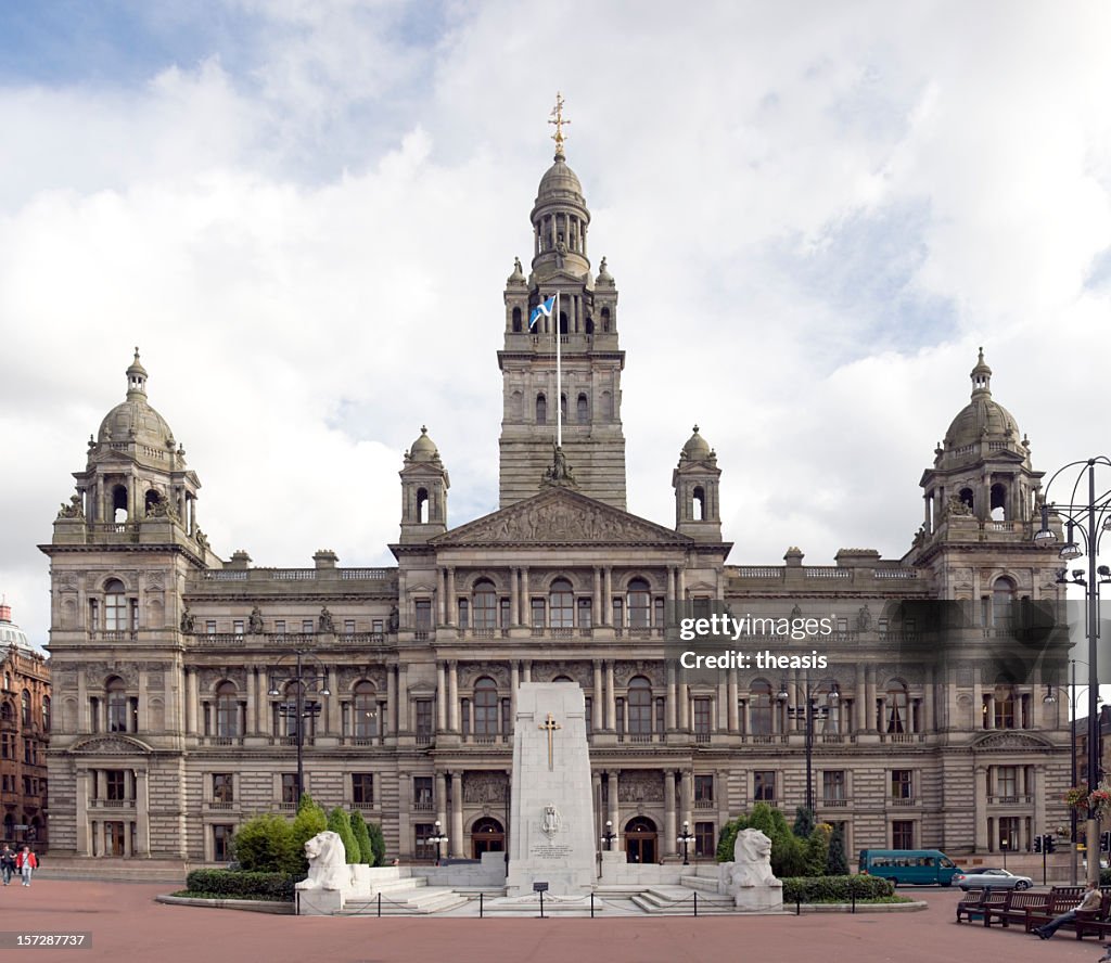 Large City Chambers building in Glasgow, Scotland