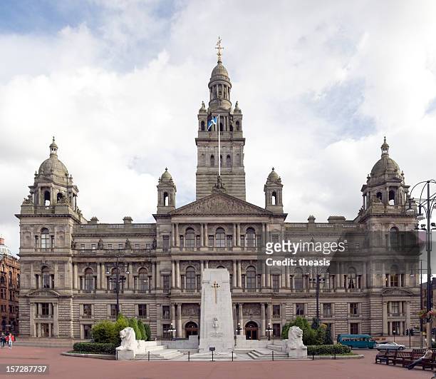 large city chambers building in glasgow, scotland - theasis stock pictures, royalty-free photos & images