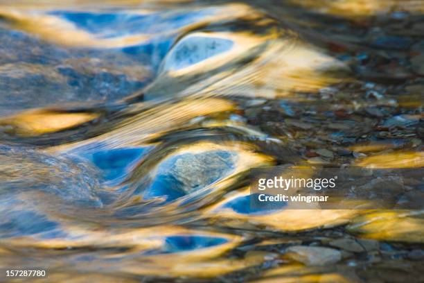 river refeflection - running water stock-fotos und bilder