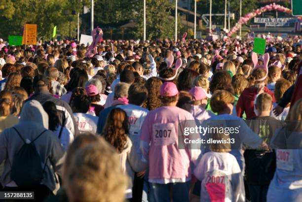 race for the cure - america parade stock pictures, royalty-free photos & images