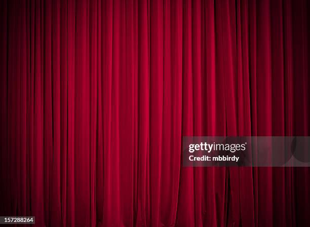 cortina de palco vermelho - veludo vermelho material - fotografias e filmes do acervo