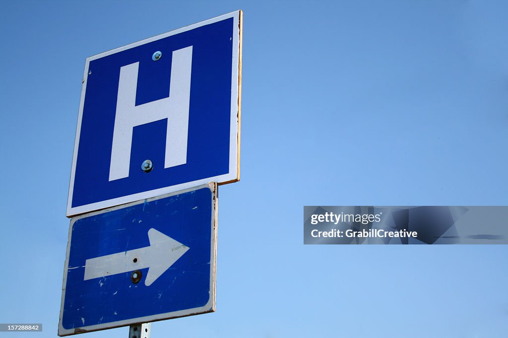 &quot;H&quot; with Arrow: To the Hospital