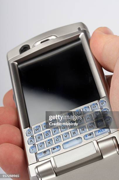 hi-tech pda mobile phone (clipping path) - 3g stock pictures, royalty-free photos & images