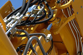 Hydraulic details of construction machinery.