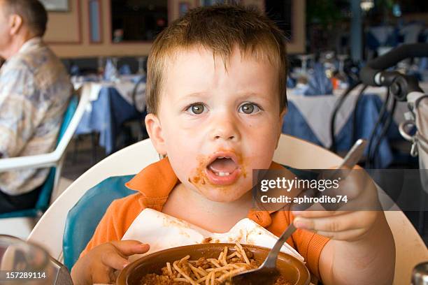 children at the restaurant - faces aftermath of storm eleanor stockfoto's en -beelden