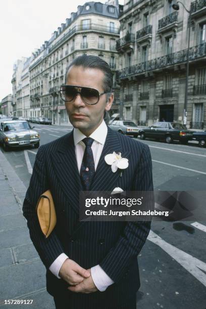 German fashion designer Karl Lagerfeld, 1984.