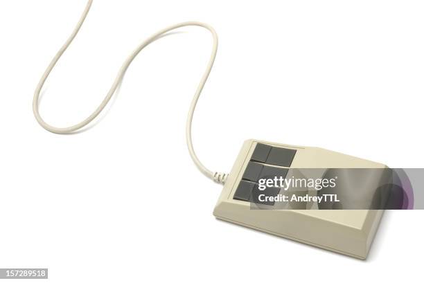 retro mouse horizontal - computer mouse isolated stock pictures, royalty-free photos & images