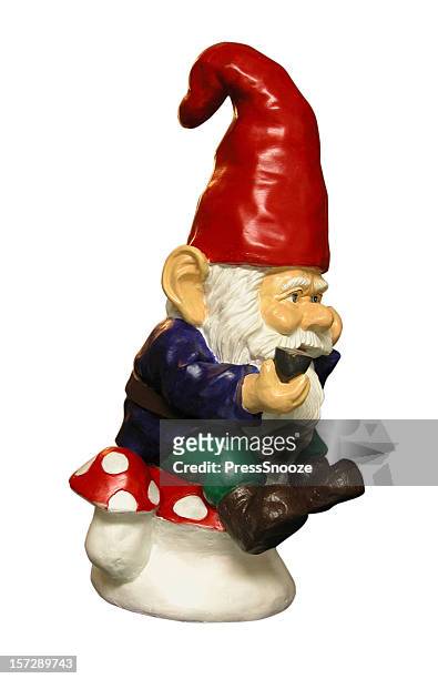 gnome w/ path - garden gnome stock pictures, royalty-free photos & images