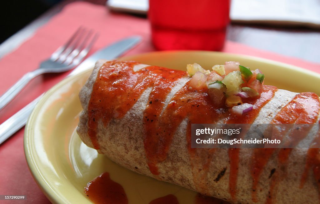 Colorful Burrito Close-Up