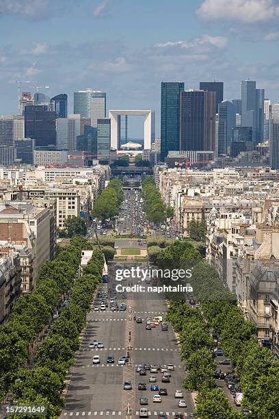 the new paris - grande arche stock pictures, royalty-free photos & images