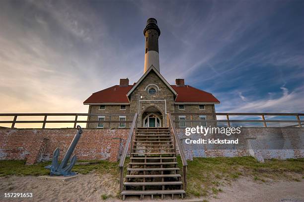 fire island lighthouse (ny - leuchtturm fire island stock-fotos und bilder