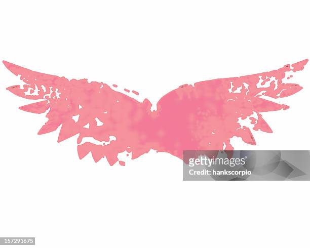 wings - angel pink stock pictures, royalty-free photos & images