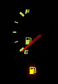 Empty Fuel Guage with Warning Light