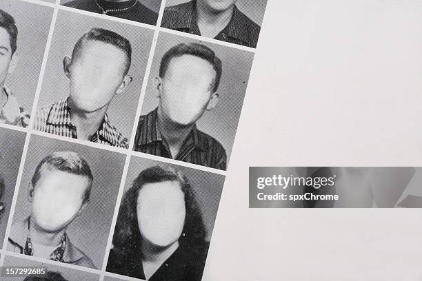 yearbook photos - yearbook photograph stock pictures, royalty-free photos & images