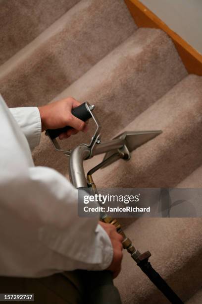 cleaning stairs - carpet stairs stock pictures, royalty-free photos & images