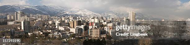 tehran panorama of teheran - tehran skyline stock pictures, royalty-free photos & images