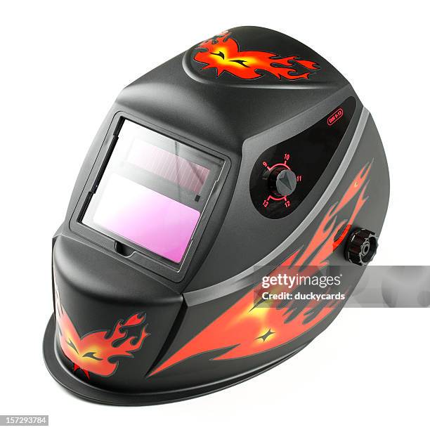 welding helmet - welding mask stock pictures, royalty-free photos & images