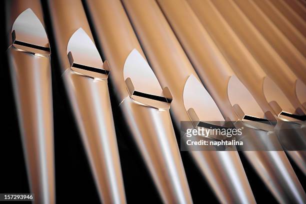 organ pipes detail - church organ stock pictures, royalty-free photos & images