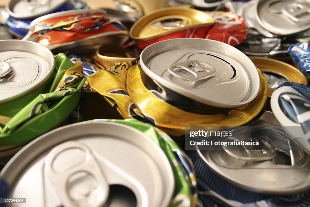 Trashed cans
