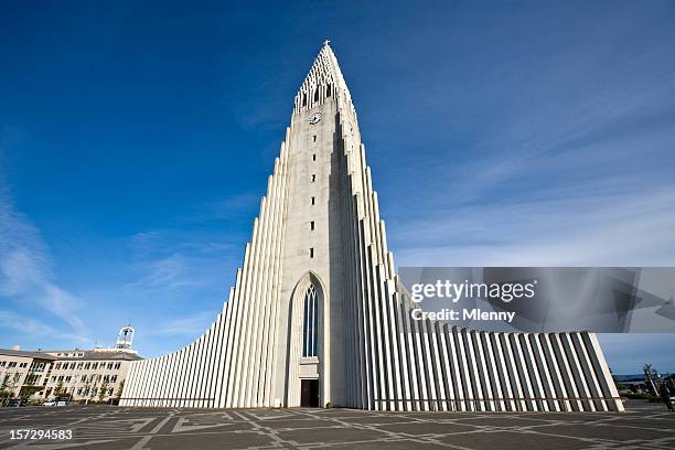 iceland reykjavik hallgrimskirkja - hallgrimskirkja stock pictures, royalty-free photos & images