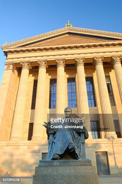 statue of john marshall - philadelphia courthouse stock pictures, royalty-free photos & images