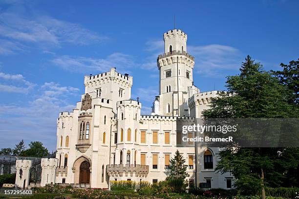 hluboka castle - bohemia czech republic stock pictures, royalty-free photos & images