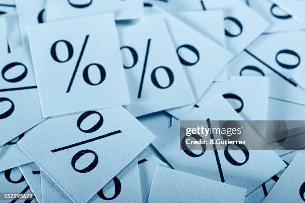 set of cards with percentage symbols on - percentage sign stock pictures, royalty-free photos & images