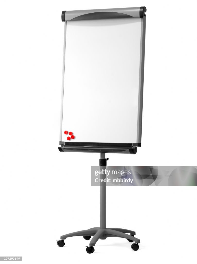 Flip chart (clipping path), isolated on white background