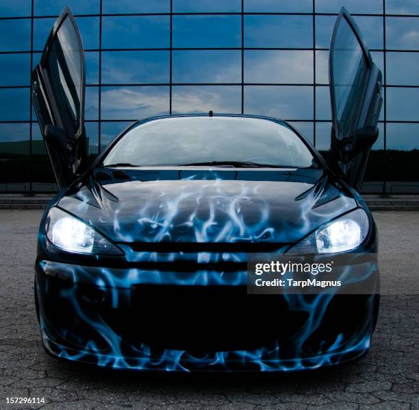 sports car - tinted window stock pictures, royalty-free photos & images