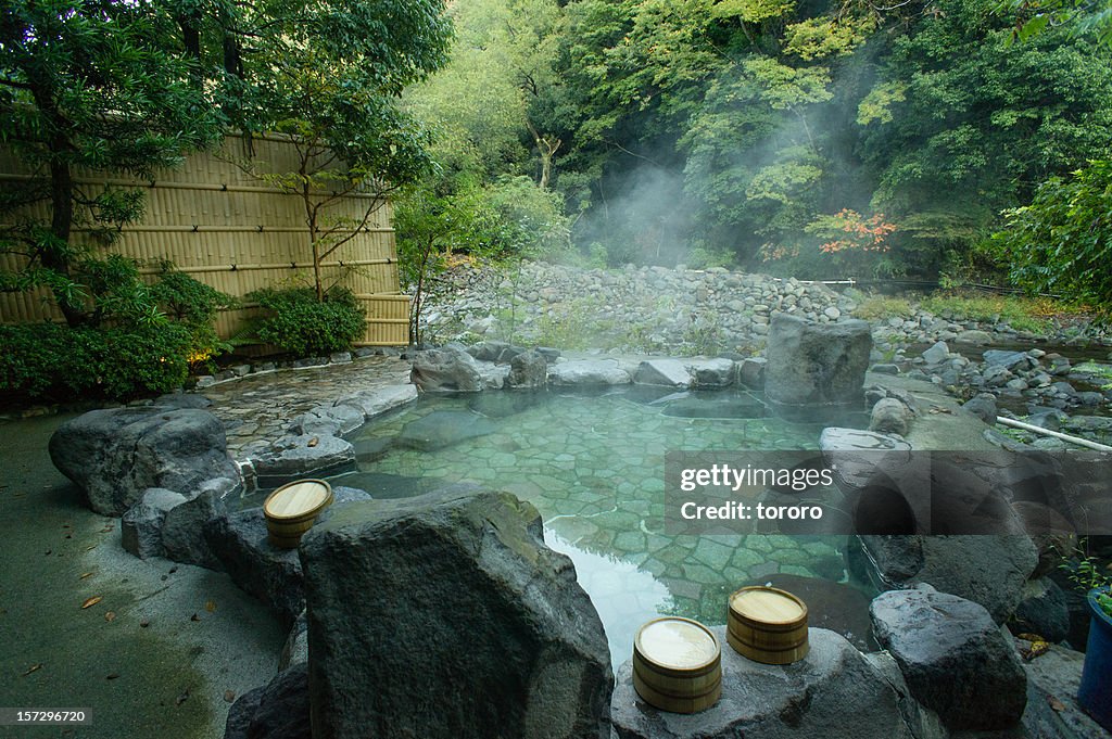 Natural hot spring bath, Hakone, Japan