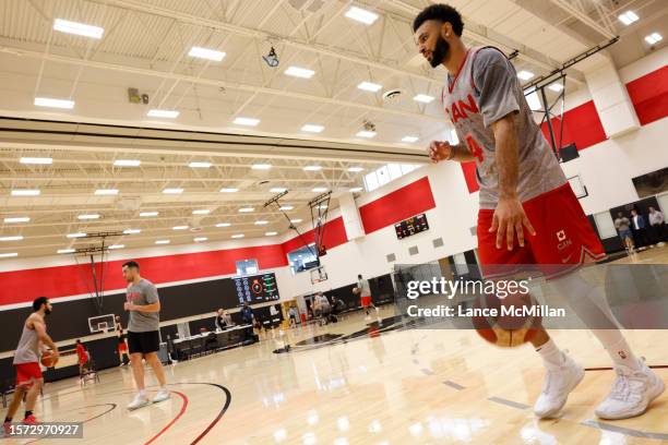 August 2 - Jamal Murray of Canada's men's basketball team is pictured during the FIBA Men's Basketball World Cup training camp at the OVO Athletic...