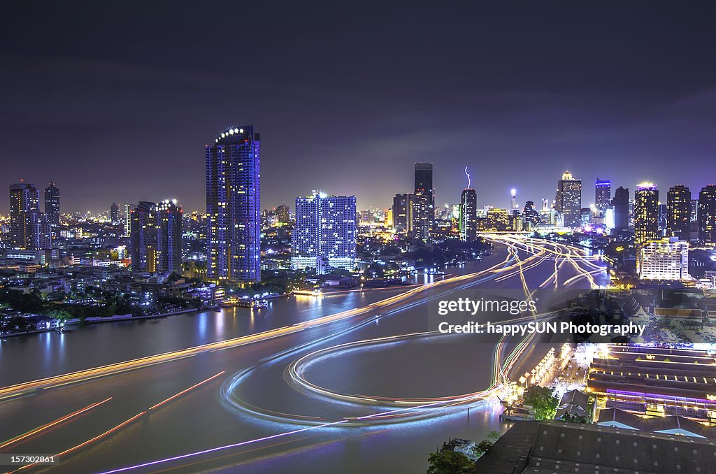 Chaopraya River In the Night