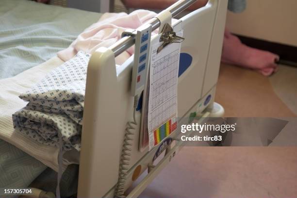 hospital bed end patient chart - medical chart stock pictures, royalty-free photos & images