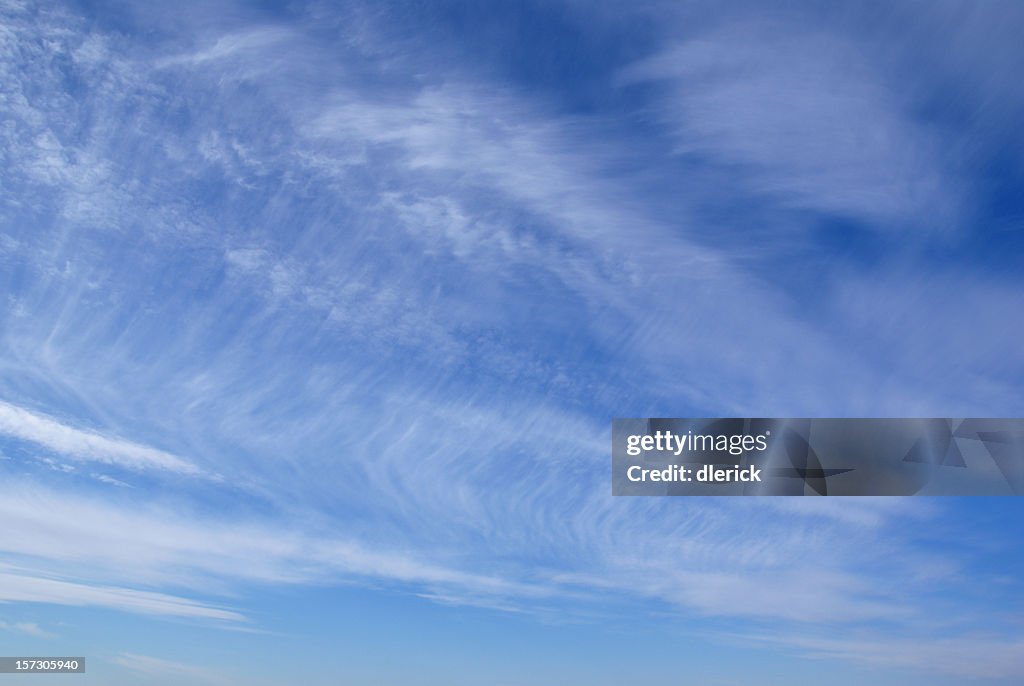 A background shot of a cloudy sky.