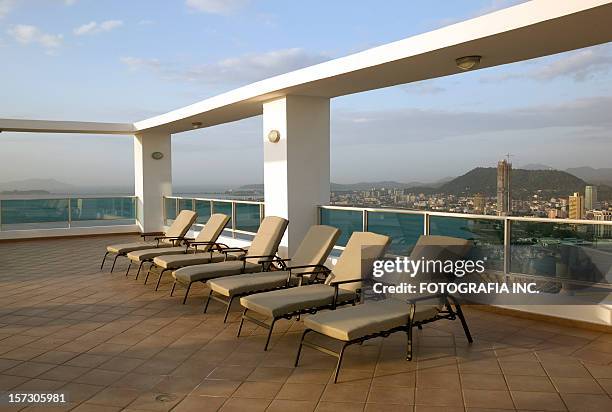 roof top patio - private terrace balcony stock pictures, royalty-free photos & images