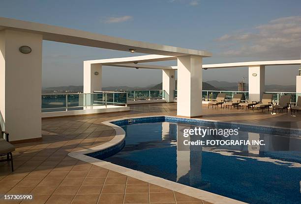 roof top pool - private terrace balcony stock pictures, royalty-free photos & images