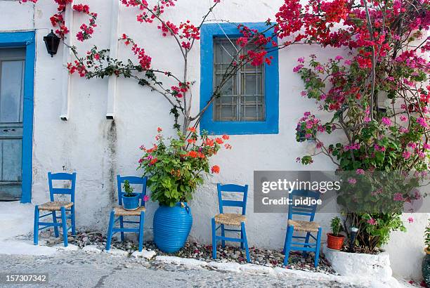 dorf haus auf der insel kos, griechenland - kos stock-fotos und bilder