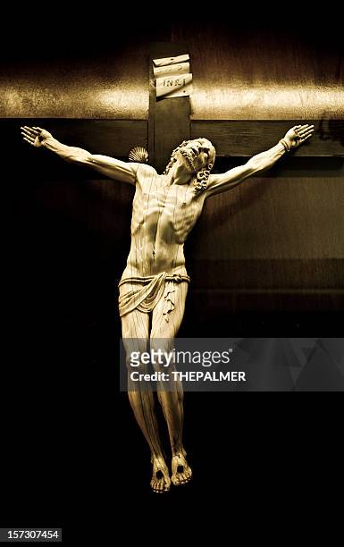 crucified - of jesus being crucified stock pictures, royalty-free photos & images