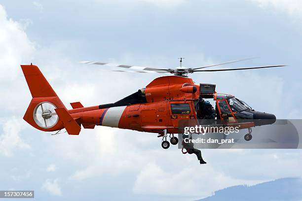 coast guard rescue helicopter - coast guard stock pictures, royalty-free photos & images