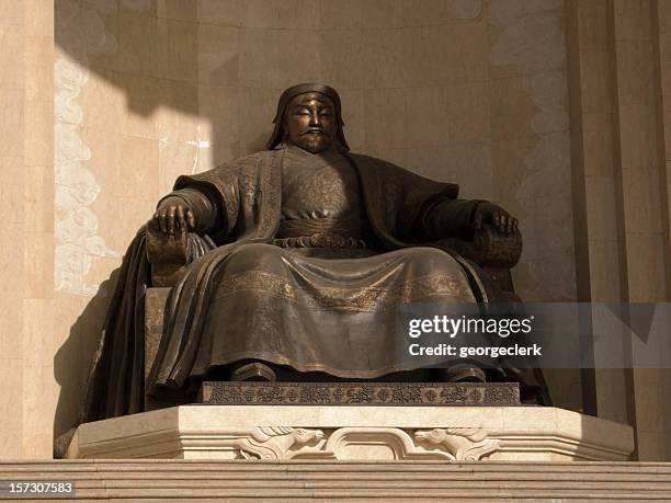 genghis khan statue - genghis khan stock pictures, royalty-free photos & images