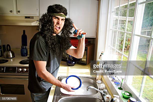 heavy metal man bachelor life - heavy metal stock pictures, royalty-free photos & images
