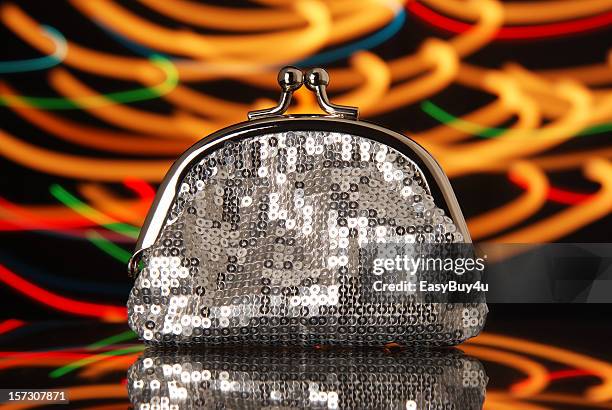 disco glam wallet - gray purse 個照片及圖片檔