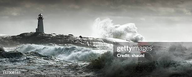 ocean fury - storm lighthouse stock pictures, royalty-free photos & images