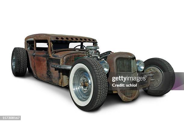 rusty rat rod - rusty car stock-fotos und bilder