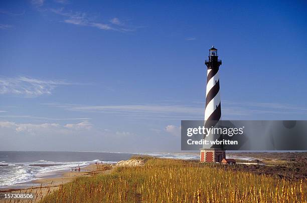 cape hatteras lighthouse - north carolina lighthouse stockfoto's en -beelden