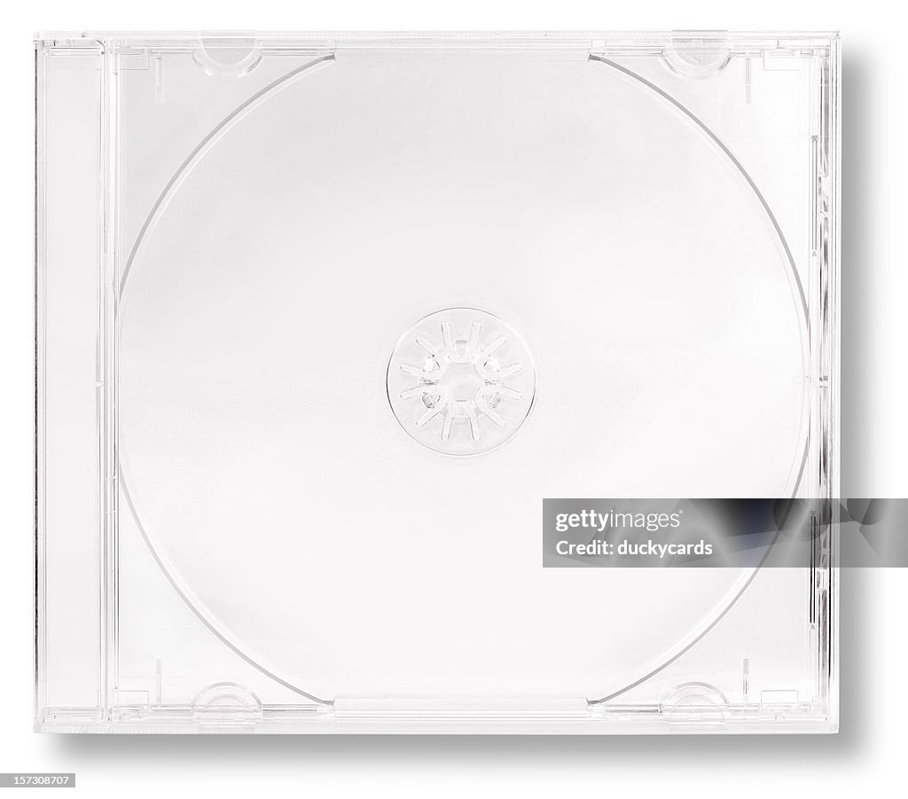 Transparente Caja Jewel de CD (con clipping paths (Bordes de corte