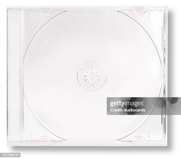 クリアジュエルケース（cd 、クリッピングパス） - rom ストックフォトと画像