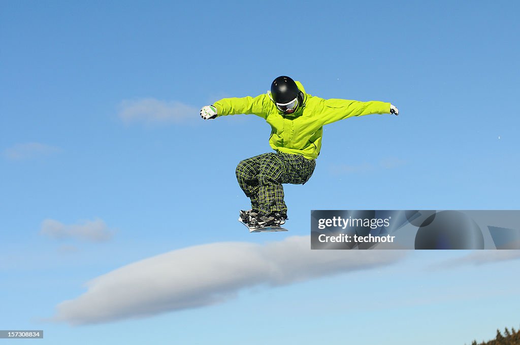 Neige boarder volant